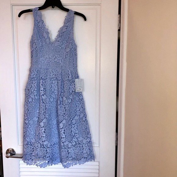 ASTR The Label V-Neck Lace Fit & Flare Dress - Picture 7 of 7